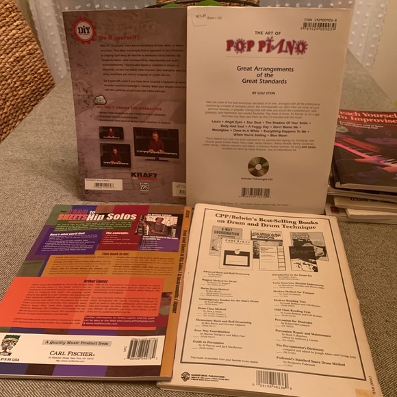 LOT OF 4 PIANO, all instruments SHEET MUSIC BOOKS - Picture 2 of 7